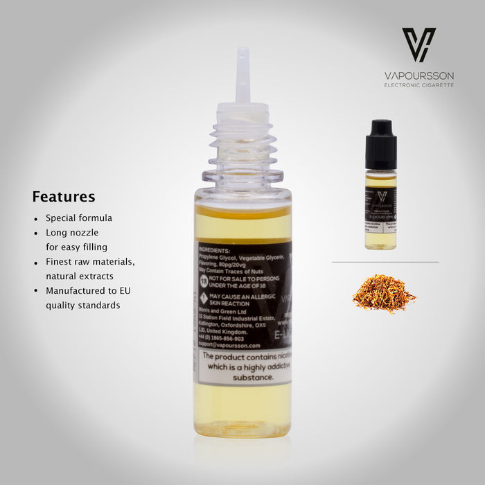 Vapoursson e-Liquid - Tobacco 12mg 10ml Bottle | Cigee