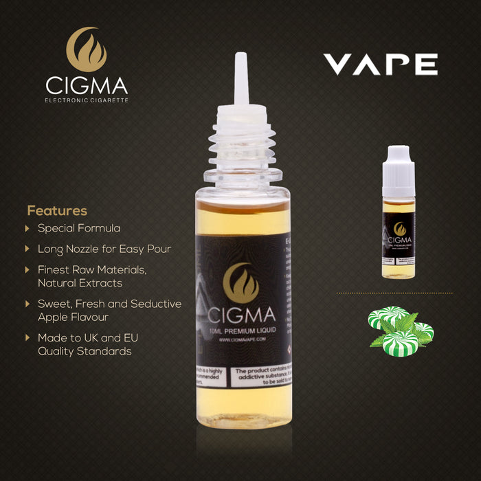 Cigma e-Liquid - Mint 12mg 10ml Bottle | Cigee