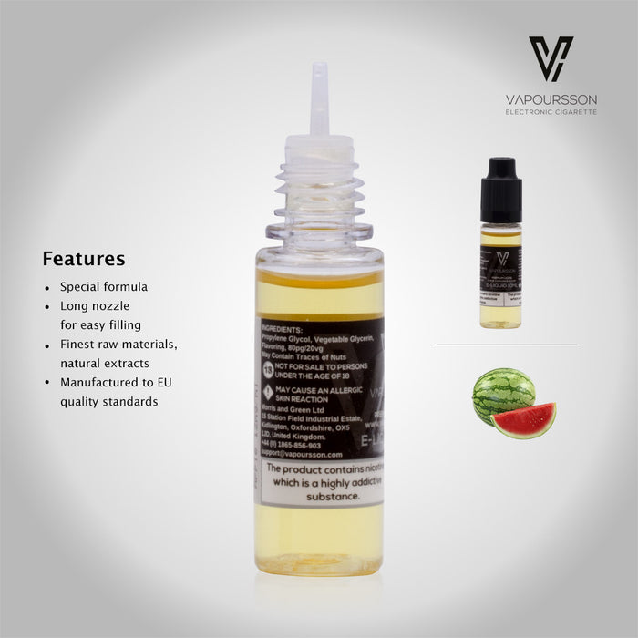 Vapoursson e-Liquid - Watermelon 12mg 10ml Bottle | Cigee