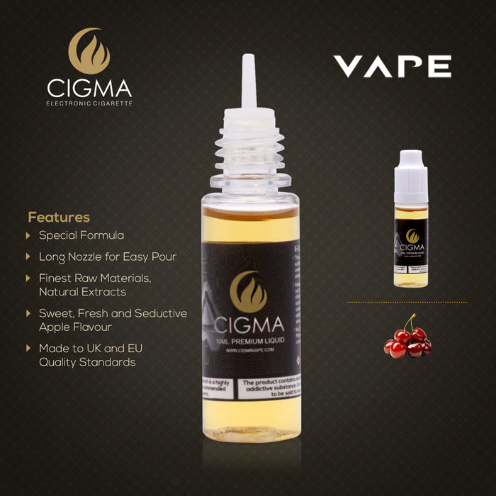 Cigma e-Liquid - Cherry 18mg 10ml Bottle | Cigee