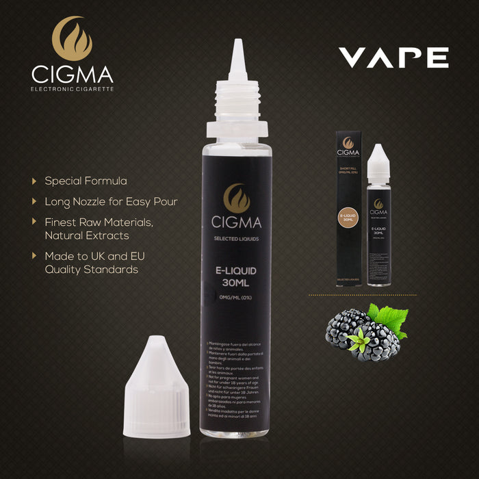 Cigma e-Liquid - Blackberry 0mg 30ml Shortfill | Cigee