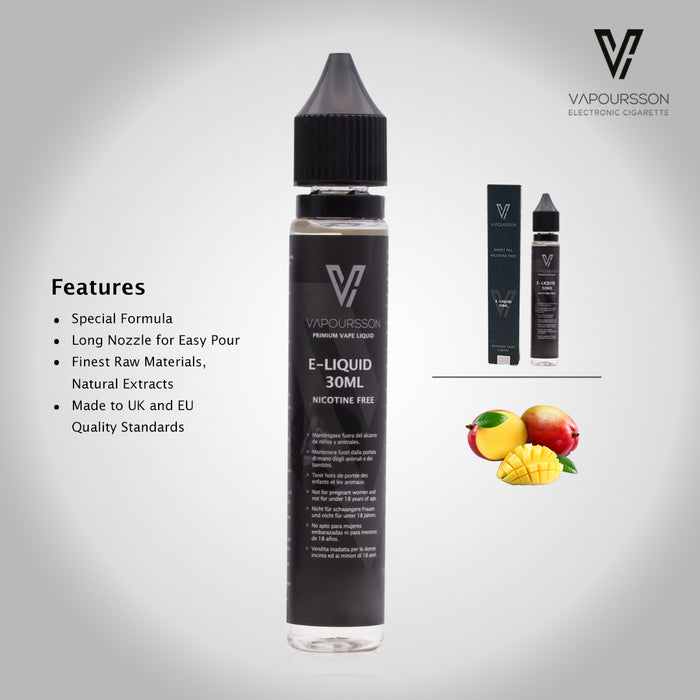 Vapoursson e-Liquid - Mango & Peach 0mg 30ml Shortfill | Cigee