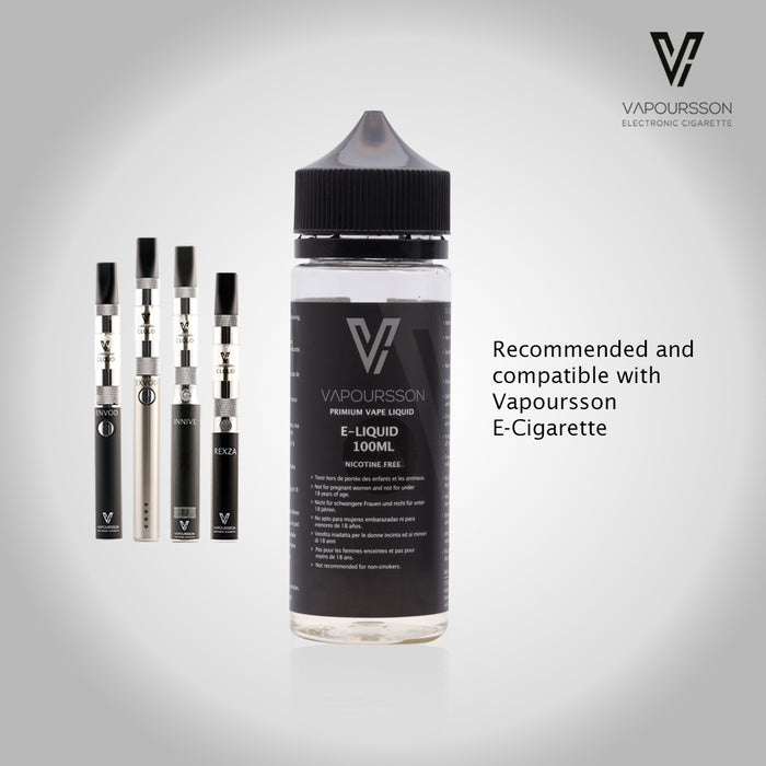 Vapoursson 100ml Strong Mint 0mg E-Liquid Short-Fill Nicotine-Free Bottles 50/50 PG/VG - Strong Real Flavours for E-Shisha and E-Cigarettes
