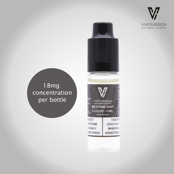 Vapoursson Nicotine Shot - 18mg 10ml Bottle | Cigee