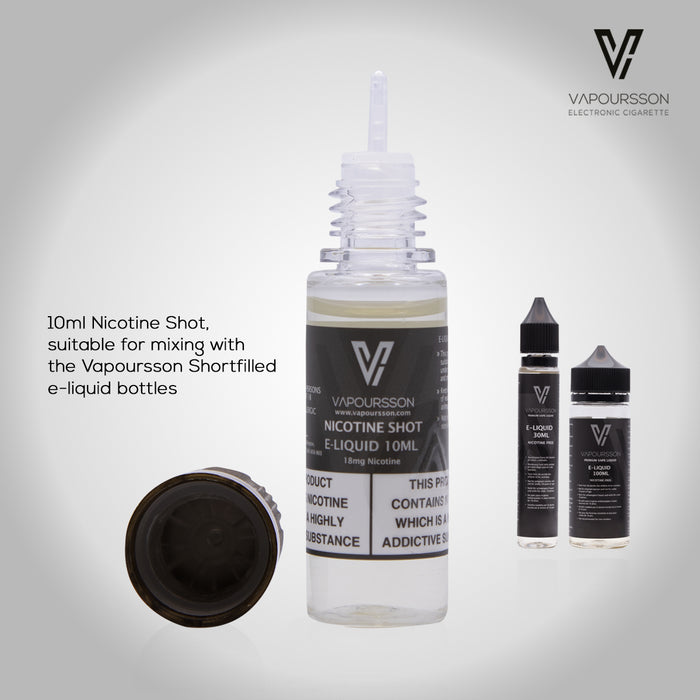 Vapoursson Nicotine Shot - 18mg 10ml Bottle | Cigee