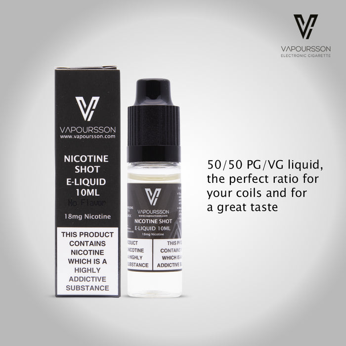 Vapoursson Nicotine Shot - 18mg 10ml Bottle | Cigee