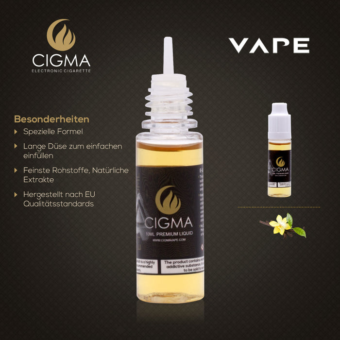 Cigma e-Liquid - Vanilla 6mg 10ml Bottle | Cigee