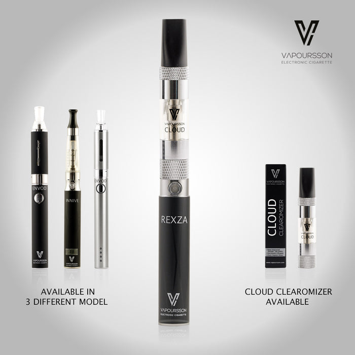 Vapoursson Rexza e-Cigarette - Refillable & Rechargeable Starter Kit + 5 x 10ml | Cigee