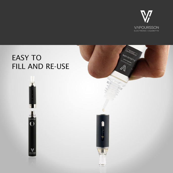 Vapoursson Envod e-Cigarette - Refillable & Rechargeable Starter Kit + 5 x 10ml | Cigee