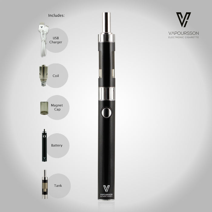 Vapoursson Magnet e-Cigarette - Refillable & Rechargeable Starter Kit + 5 x 10ml | Cigee