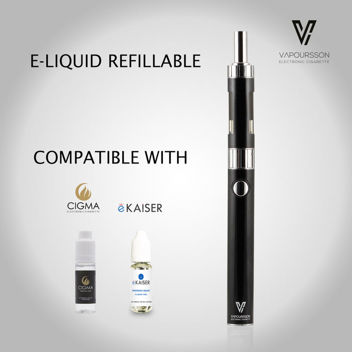 Vapoursson Magnet e-Cigarette - Refillable & Rechargeable Starter Kit + 5 x 10ml | Cigee
