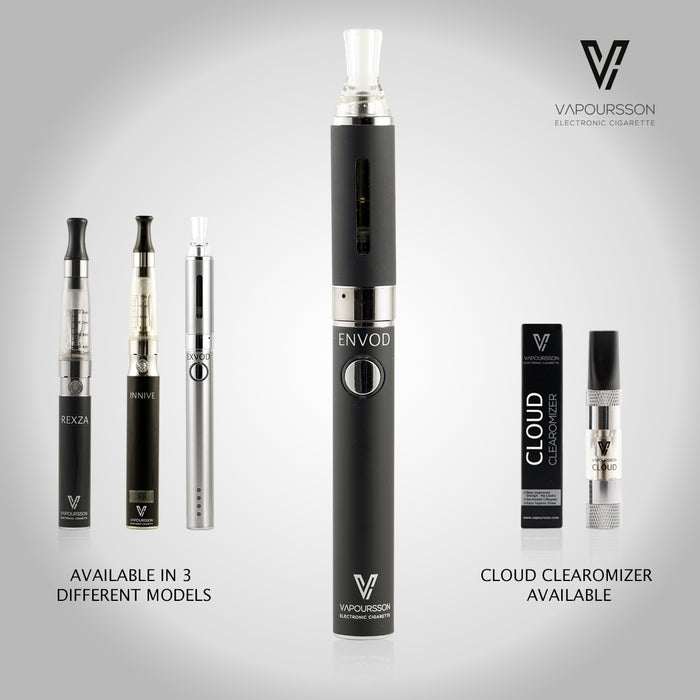 Vapoursson Envod e-Cigarette - Refillable & Rechargeable Starter Kit + 5 x 10ml | Cigee