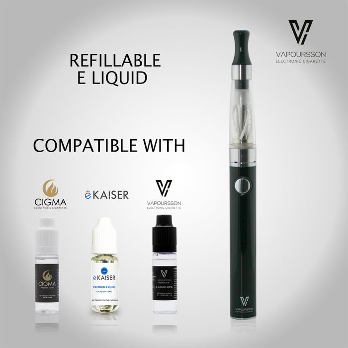 Vapoursson Vape Om e-Cigarette - Refillable & Rechargeable Starter Kit + 5 x 10ml | Cigee