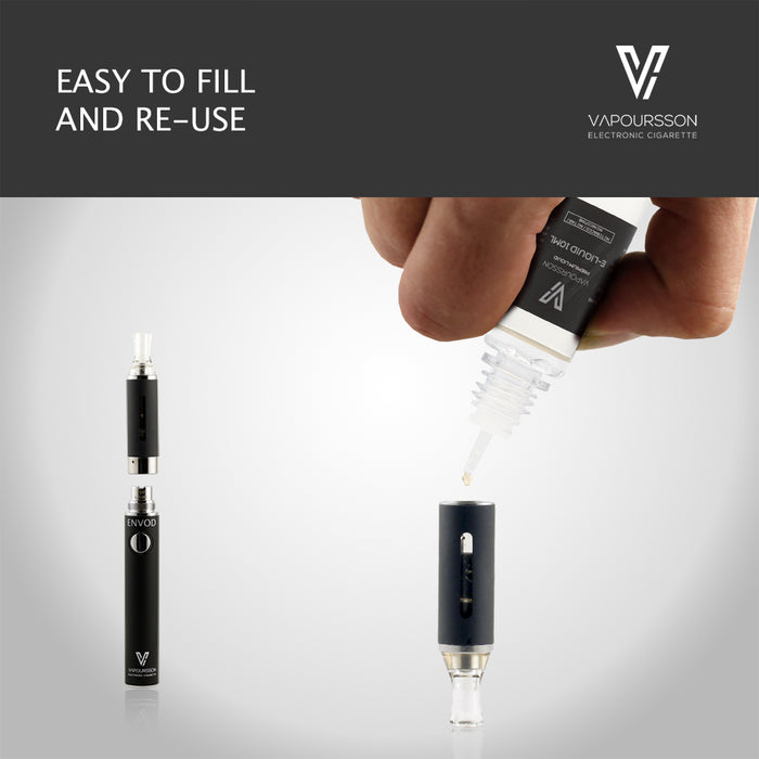 Vapoursson Vape Om e-Cigarette - Refillable & Rechargeable Starter Kit + 5 x 10ml | Cigee