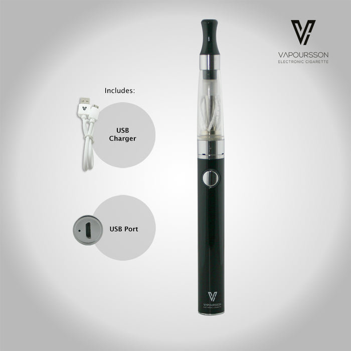 Vapoursson Vape Om e-Cigarette - Refillable & Rechargeable Starter Kit + 5 x 10ml | Cigee