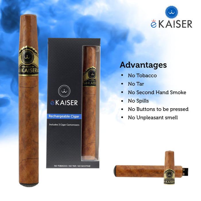 eKaiser - Rechargeable cigar v2 + Tropical mix 5 pack liquid