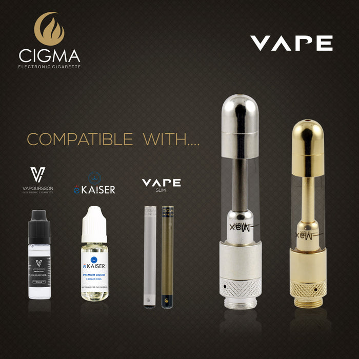 Cigma e-Cigarette Dual Extra - Refillable & Rechargeable Starter Kit + 5 x 10ml | Cigee