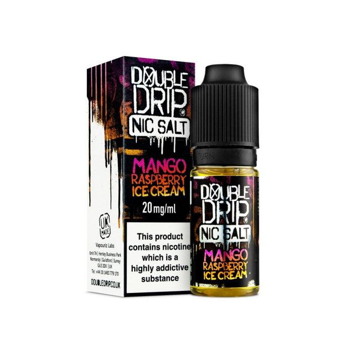 Double Drip - Nic Salt - Mango Raspberry Ice Cream - 20mg - 10ml