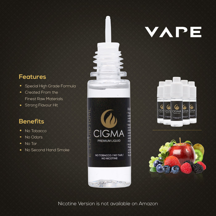 Cigma e-Liquid - Berry Mix 0mg 10ml Bottle x 15 Pack | Cigee