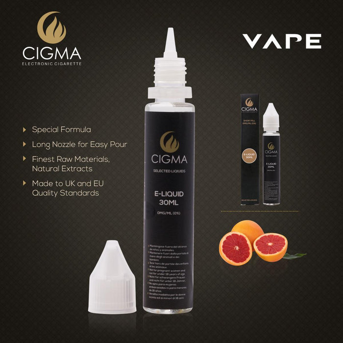 CIGMA Pink Lemon Ice 30ml E Liquid 0mg | New Short fill bottles | Premium Quality Formula with Only High Grade Ingredients | Made For Electronic Cigarette and E Shisha | Eliquid