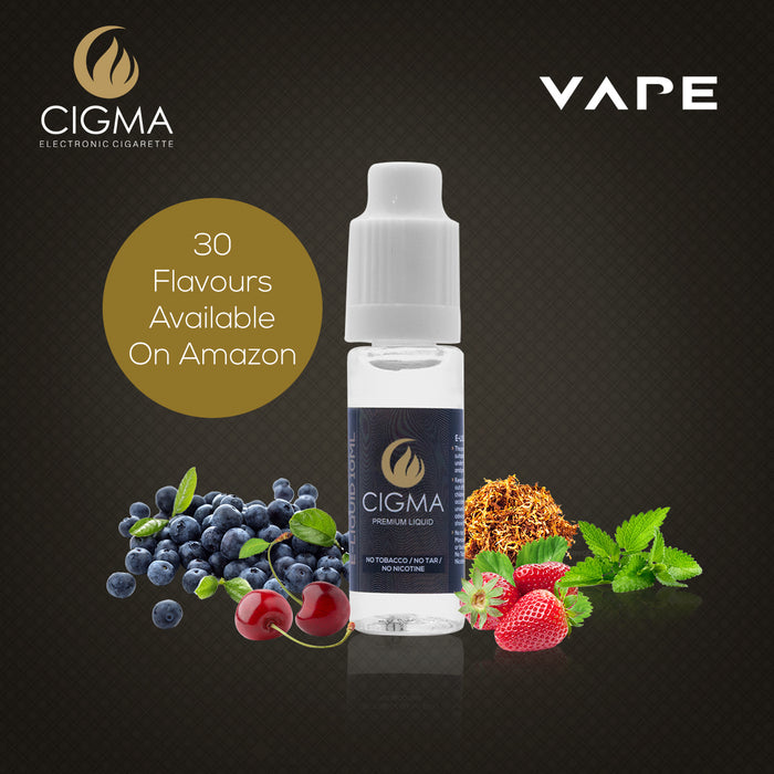 Cigma e-Liquid - Strawberry 0mg 10ml Bottle x 2 Pack | Cigee