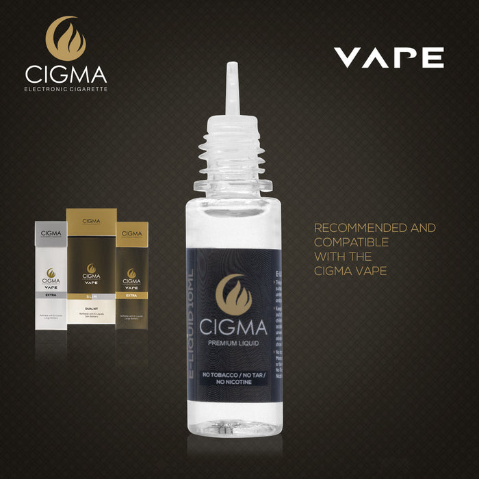 Cigma e-Liquid - Vanilla 0mg 10ml Bottle x 2 Pack | Cigee