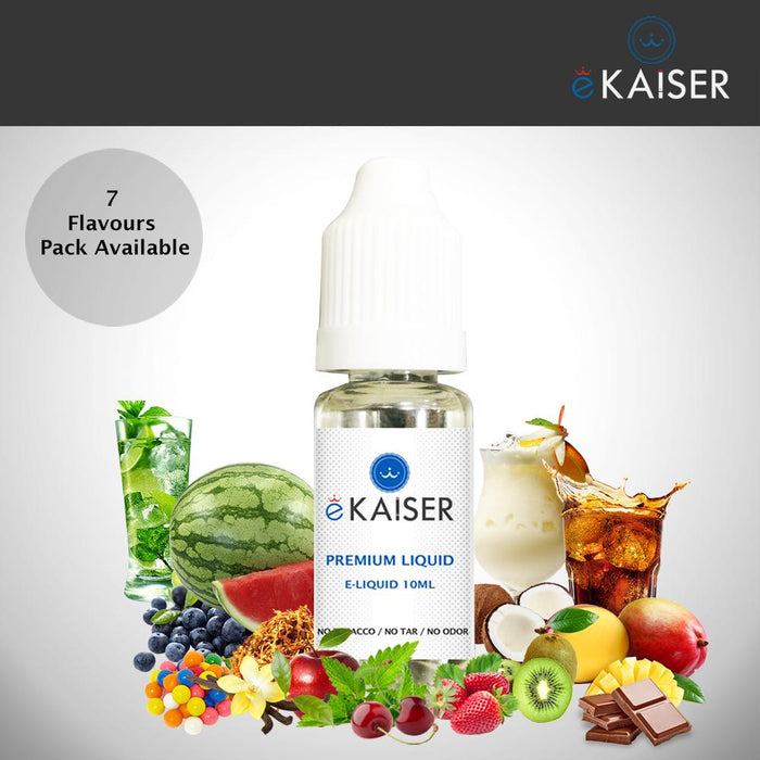 eKaiser e-Liquid - Flavour Pack 0mg 10ml Bottle x 5 Pack | Cigee