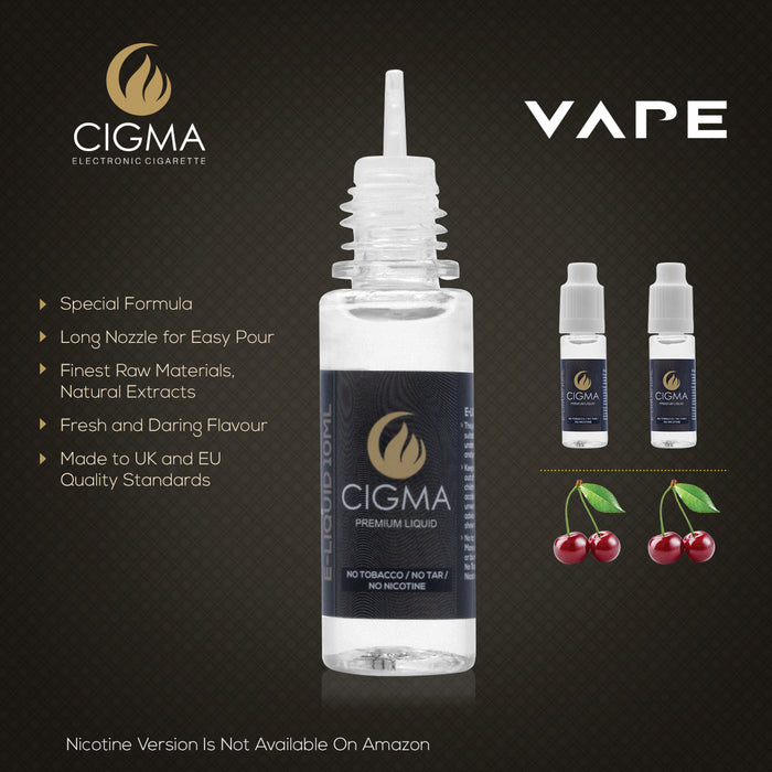 Cigma - Vape slim white + 100ml double mint + Cherry 2 pack 0mg