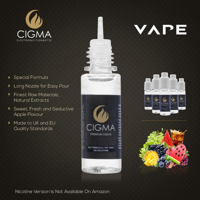 Cigma e-Liquid - Flavour Pack 0mg 10ml Bottle x 5 Pack | Cigee