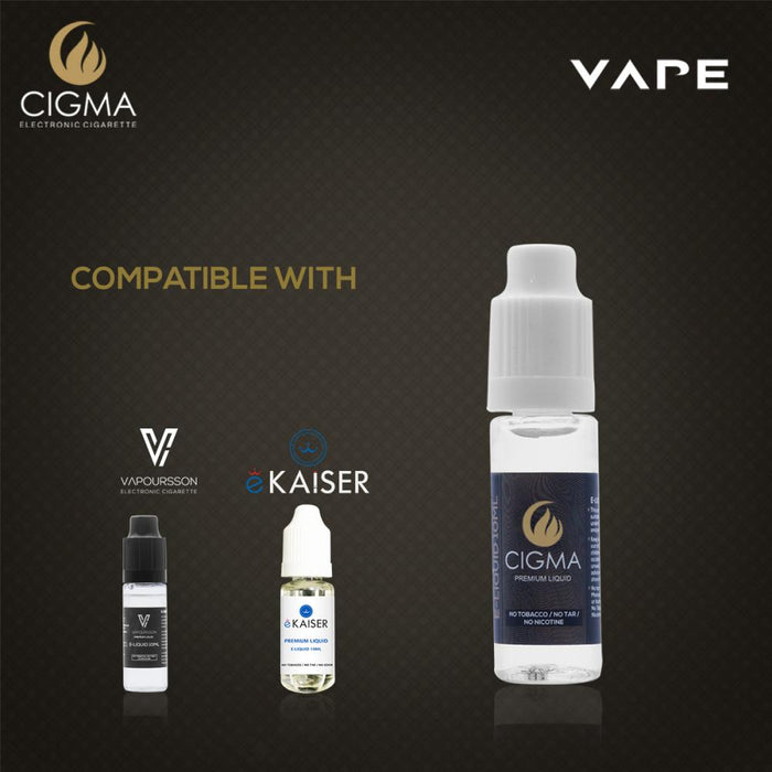 Cigma e-Liquid - Flavour Pack 0mg 10ml Bottle x 5 Pack | Cigee