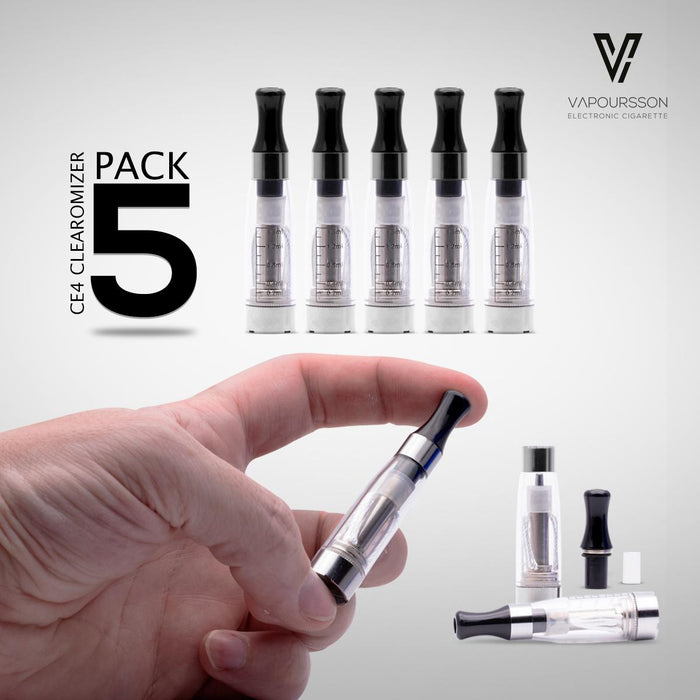 Vapoursson CE4 Clearomizer for e-Cigarettes | 5 Pack | Cigee