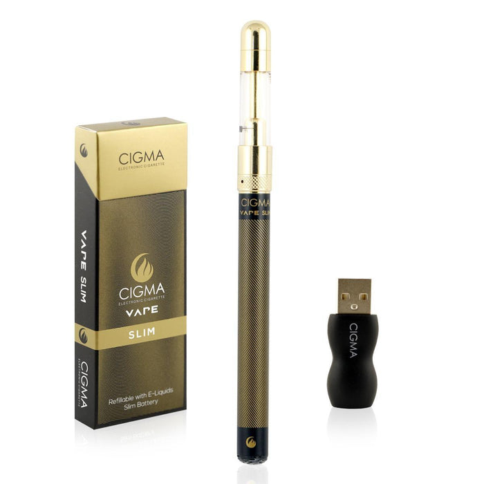 Cigma e-Cigarette Slim Black - Refillable & Rechargeable Starter Kit | Cigee