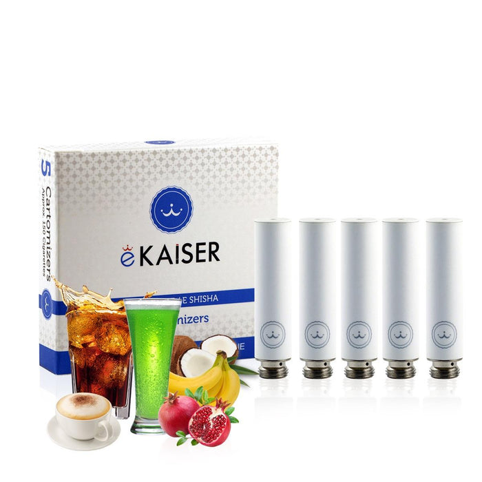 E Shisha E Liquid 5 Pack White Cartomizer Variety Mix For eKaiser eShisha