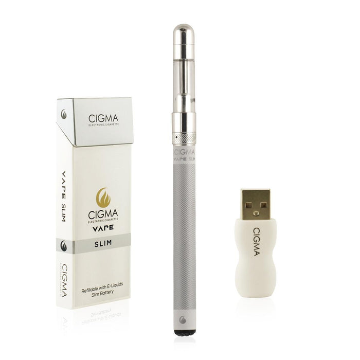 Cigma e-Cigarette Slim White - Refillable & Rechargeable Starter Kit | Cigee
