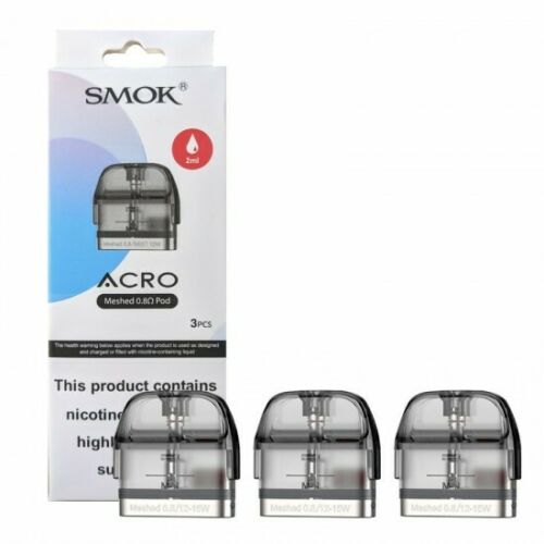 Smok Acro Replacement Pods 3 Pack 0.8ohm Mesh