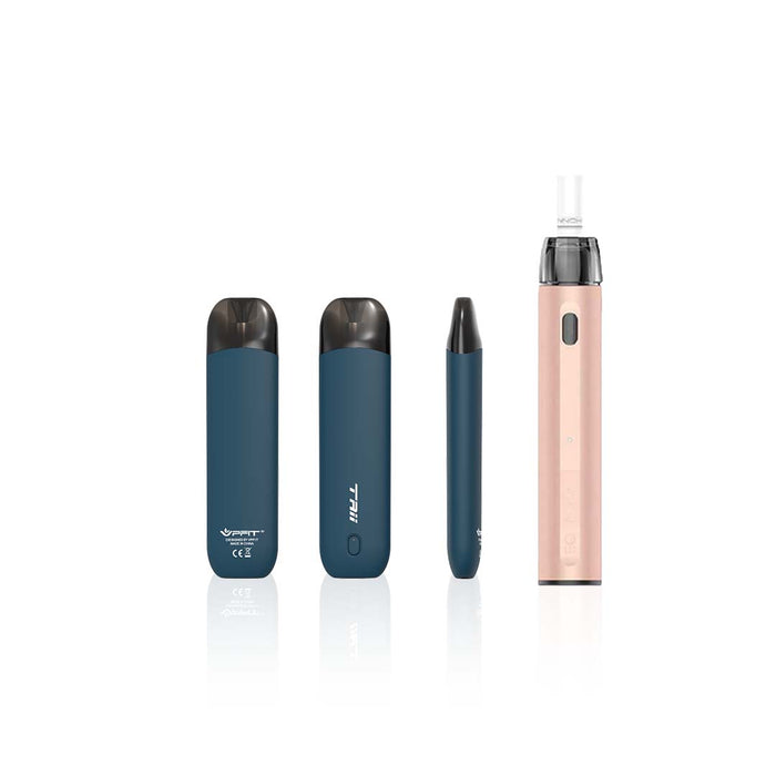 Cigma Slim Pen Pod - Blue + Innokin EQ FLTR Kit Rose Gold