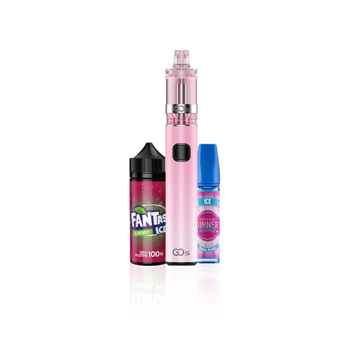 Innokin Go S MTL Kit Pink + Dinner Lady Ice Bubble Trouble 50ml + Fruition Kordia Cherry and Huckleberry 100ml