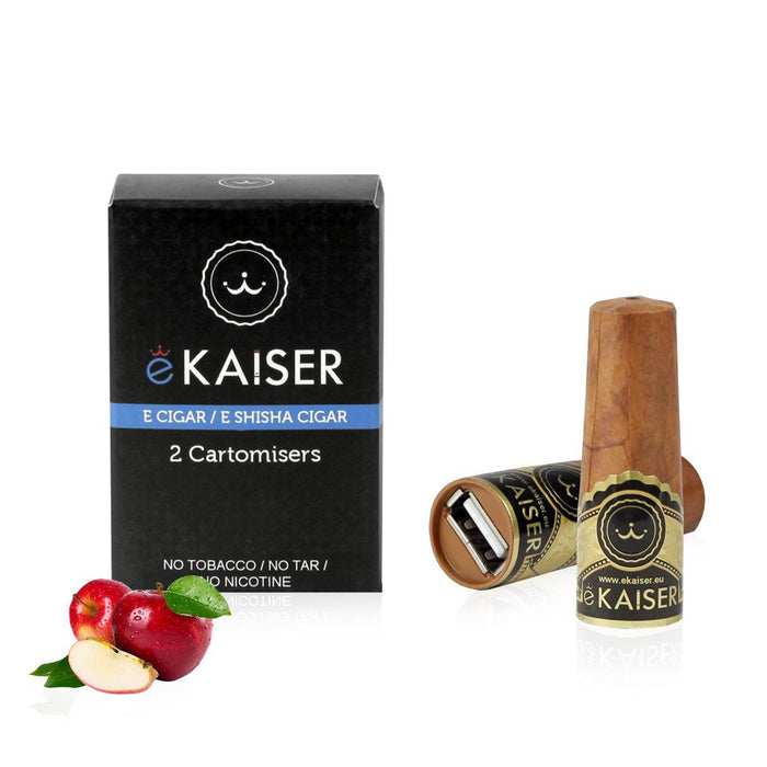 eKaiser e-Cigar - Classic e-Cigarette 0mg x 2 Pack + eKaiser e-Cigar Cartomizer - Apple 0mg x 2 Pack