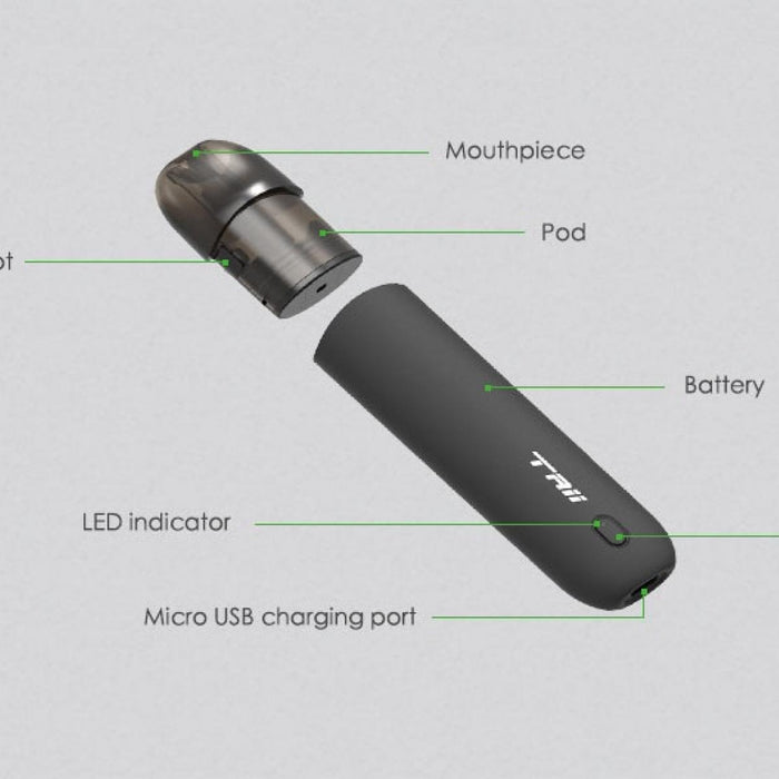 Cigma Slim Pen Pod - Blue + Innokin EQ FLTR Kit Rose Gold