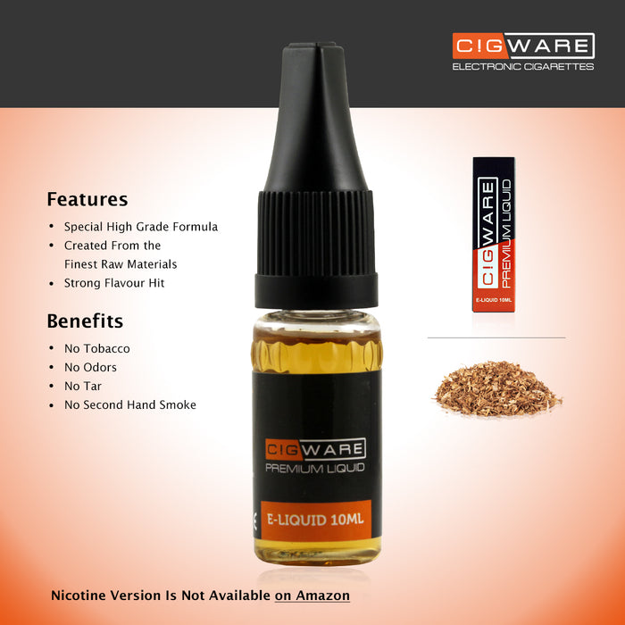 E-liquid, 10ml, 0mg, Tobacco Blend, Cigware