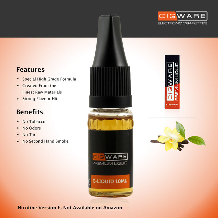 E-liquid, 10ml, 0mg, Vanilla, Cigware