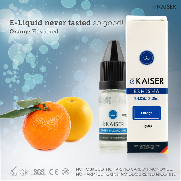 E liquid |Blue eKaiser Range | Orange 10ml | Refill For Electronic Cigarette & E Shisha - eKaiser - CIGEE