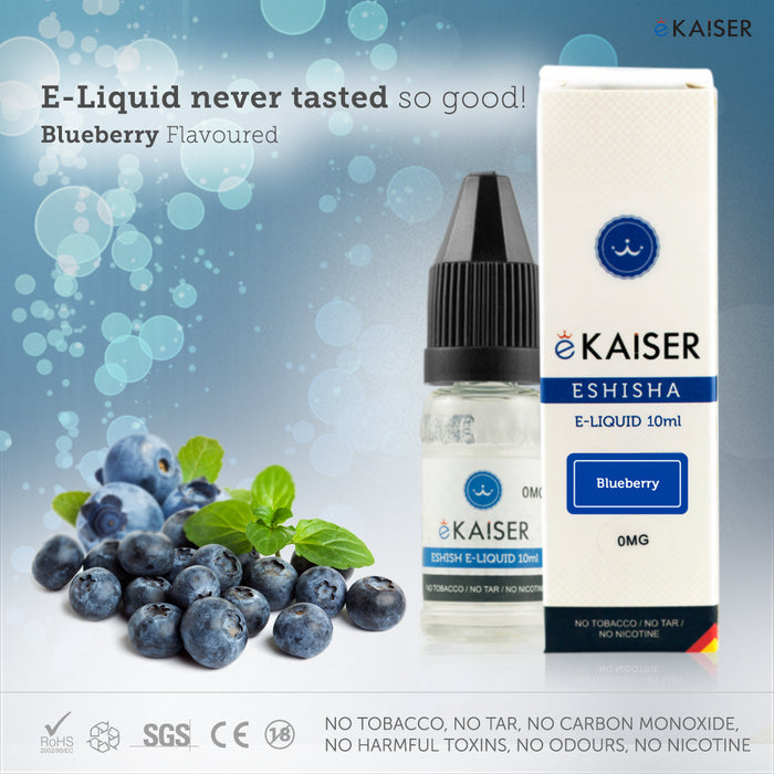 E liquid |Blue eKaiser Range | Blueberry 10ml | Refill For Electronic Cigarette & E Shisha - eKaiser - CIGEE